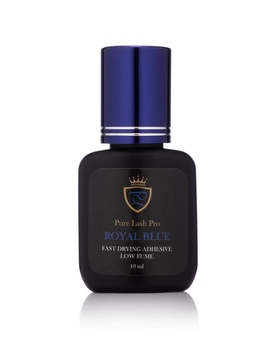 Low Fume Fastest Drying Royal Blue Glue for Volume Extensions, Dries Black